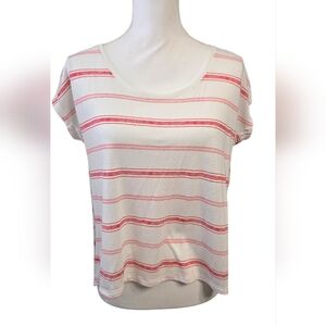 American Eagle Outfitters Red and White Striped Tee
